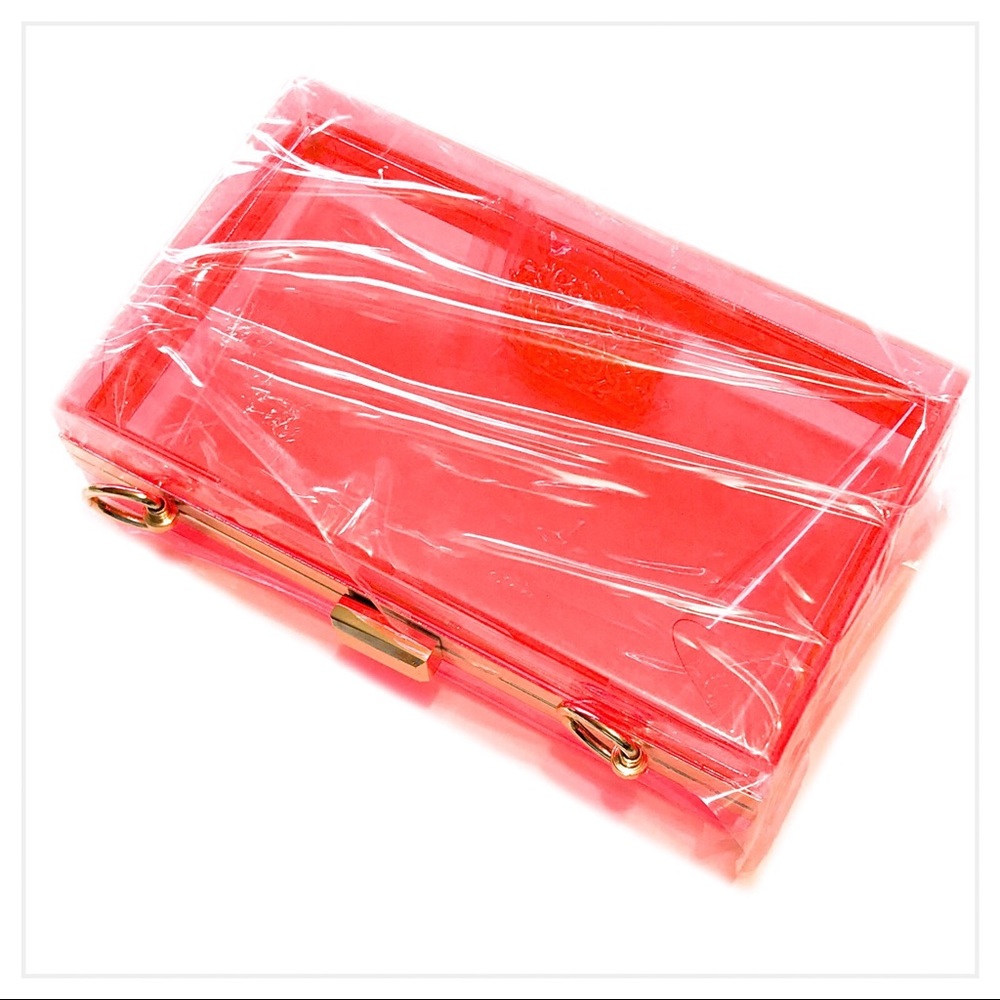 CLEAR CLUTCH/Shoulder HANDBAG             🎉HPX5🎉 - Picture 2 of 6